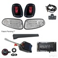 LED Clear Lens Factory Light Kit with Basic Turn Signal and Brake Pedal Pad for EZGO by RHOX