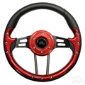 Aviator 4 Red Steering Wheel for Golf Carts by RHOX