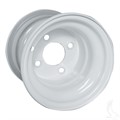 8inch White Steel Offset Wheel for Golf Carts by RHOX
