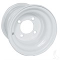 8inch White Steel Standard Wheel for Golf Carts by RHOX