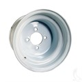 10inch White Steel Offset Wheel for Golf Carts by RHOX