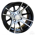 12inch RX101 12-Spoke Machined with Black Aluminum Offset Wheel for Golf Carts by RHOX