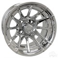 12inch RX102 12-Spoke Chrome Offset Wheel for Golf Carts by RHOX