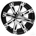 12inch Vegas Machined with Black Centered Wheel for Golf Carts by RHOX