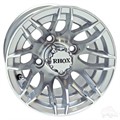 10inch RX175 Machined Silver Aluminum Offset Wheel for Golf Carts by RHOX