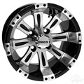 12inch Vegas Machined with Black Offset Wheel for Golf Carts by RHOX