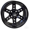 14inch RX187 Machined Matte Black Aluminum Offset Wheel for Golf Carts by RHOX