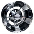 10inch RX190 Machined with Gloss Black Aluminum Offset Wheel for Golf Carts by RHOX