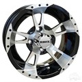 12inch RX200 Machined with Black Centered Wheel for Golf Carts by RHOX