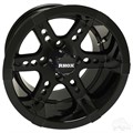 12inch RX252 Gloss Black Aluminum Offset Wheel for Golf Carts by RHOX
