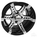14inch RX260 Machined with Black Aluminum Offset Wheel for Golf Carts by RHOX