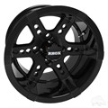 14inch RX262 Black Aluminum Offset Wheel for Golf Carts by RHOX