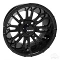 12inch RX271 Black Aluminum Offset Wheel for Golf Carts by RHOX