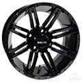 14inch RX275 Gloss Black Aluminum Offset Wheel for Golf Carts by RHOX