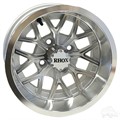 12inch RX284 Machined Silver Aluminum Offset Wheel for Golf Carts by RHOX