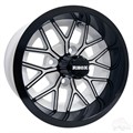 12inch RX284 Gloss Black with Red Aluminum Offset Wheel for Golf Carts by RHOX