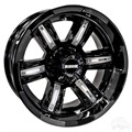 14inch RX285 Gloss Black Aluminum Offset Wheel for Golf Carts by RHOX