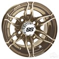 10inch RX376 Machined with Bronze Aluminum Offset Wheel for Golf Carts by RHOX