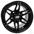 12inch RX377 Gloss Black Aluminum Offset Wheel for Golf Carts by RHOX