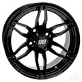 14inch RX378 Gloss Black Aluminum Offset Wheel for Golf Carts by RHOX