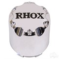 Snap-In Chrome with Black RHOX Center Cap for Golf Cart Wheels by RHOX