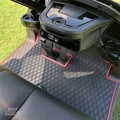 Rubber Floor Mat with Red Trim for Club Car by Xtreme Mats