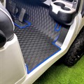 Rubber Floor Mat with Blue Trim for Club Car by Xtreme Mats