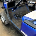 Rubber Floor Mat with Blue Trim for EZGO by Xtreme Mats