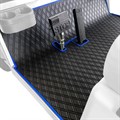 Rubber Floor Mat with Blue Trim for Club Car by Xtreme Mats