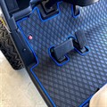 Rubber Floor Mat with Blue Trim for EZGO by Xtreme Mats