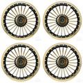 8inch Turbine Gold Wheel Cover SET of 4 for Golf Carts by RHOX