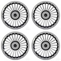 8inch Turbine Silver Wheel Cover SET of 4 for Golf Carts by RHOX