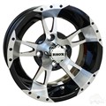 12inch RX210 Machined with Black Aluminum Offset Wheel for Golf Carts by RHOX