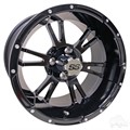 14inch RX341 Gloss Black Aluminum Offset Wheel for Golf Carts by RHOX