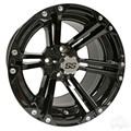 14inch RX351 Gloss Black Aluminum Offset Wheel for Golf Carts by RHOX